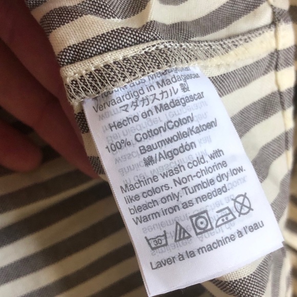 Madewell Tie-Front Shirt in Maitland Stripe Size S - Picture 6 of 8